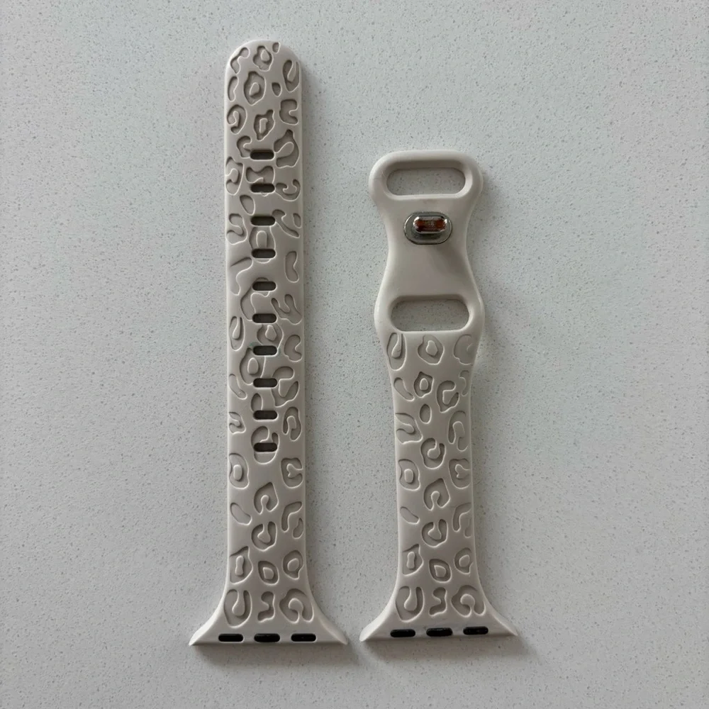 38/40/41 MM ivory/cream Apple Watch silicone band